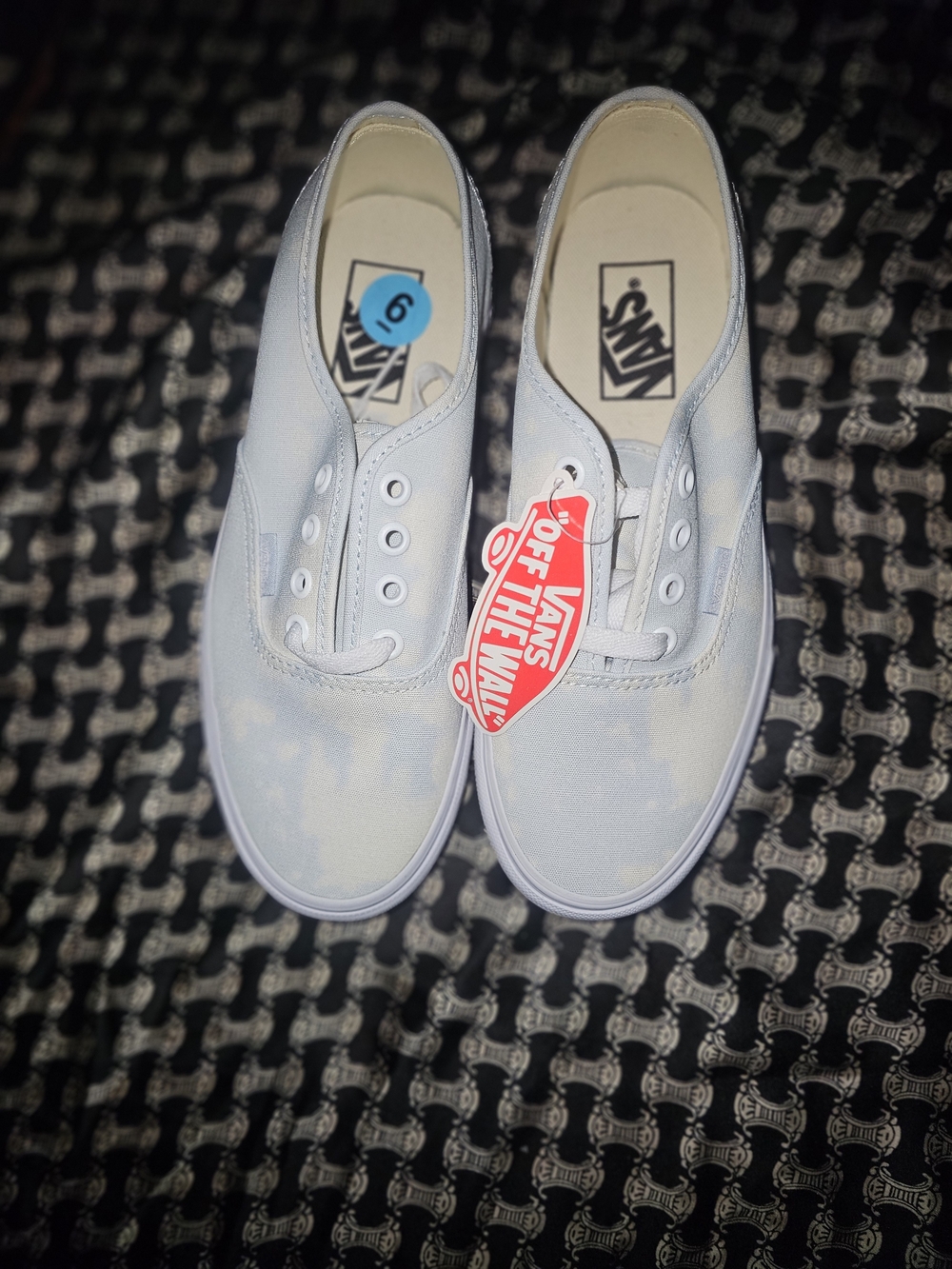 Vans Womens Slip-On Canvas Sneakers - Pale Blue